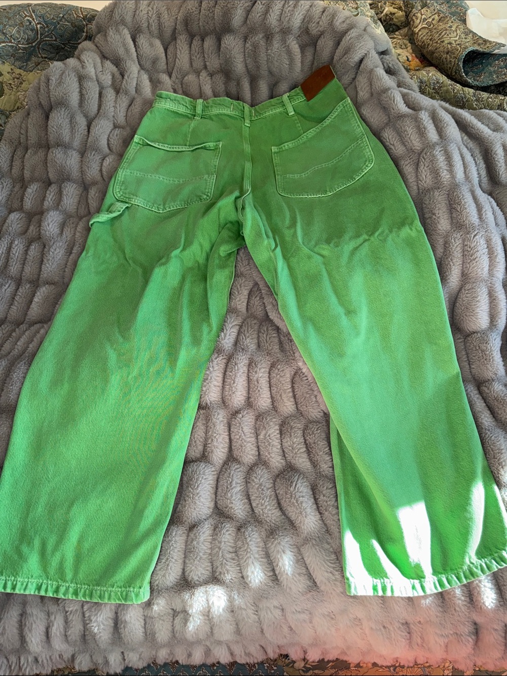 We The Free Green Carpenter Jeans